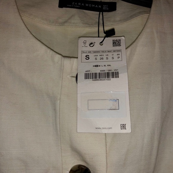 Zara puff sleeve white dress 👗 - Picture 5 of 5